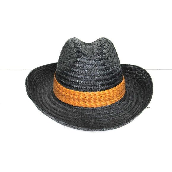 Bloomingdale\'s Made in Italy Straw Hats in Black main image 4